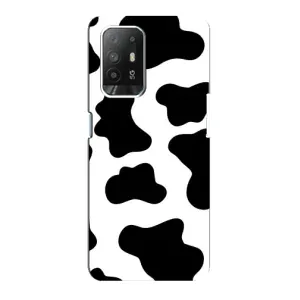 Чохол з принтом корови на OPPO Рeнo 5з (Чорная Буренка)