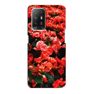 Чохли з квітами для Oppo Reno 5z (VPrint) (Квіти червоні)