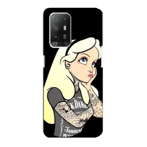 Чохол з друком для Oppo Reno 5z - (Мода) (AlphaPrint) (Дівчина в тату)