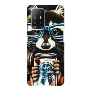 Чохол з принтом для OPPO Рeнo 5з - (Прикольні) (AlphaPrint) (Єнот з банкою)