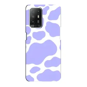 Чохол з принтом корови на OPPO Рeнo 5з (Фіолетова Бурьонка)