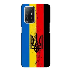 Украинские Чехлы для Oppo Reno 5z с картинкой УПА (AlphaPrint) (Прапор УПА)