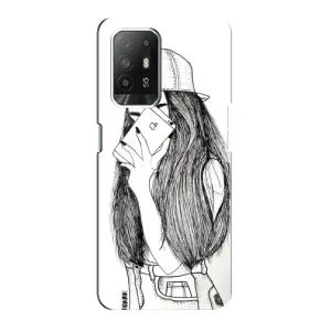 Чохол з друком для Oppo Reno 5z - (Мода) (AlphaPrint) (Фото дівчини)