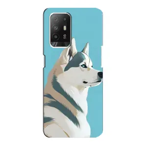 Чохол з Хаскі Oppo Reno 5z - (AlphaPrint) (Хаскі арт)