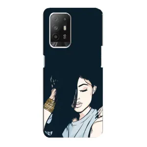 Чохол з друком для Oppo Reno 5z - (Мода) (AlphaPrint) (Гарна дівчина)