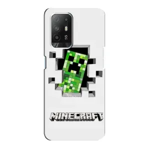 Чохол Майнкрафт на Oppo Reno 5z (AlphaPrint) Minecraft (кріпер Майнкрафт)