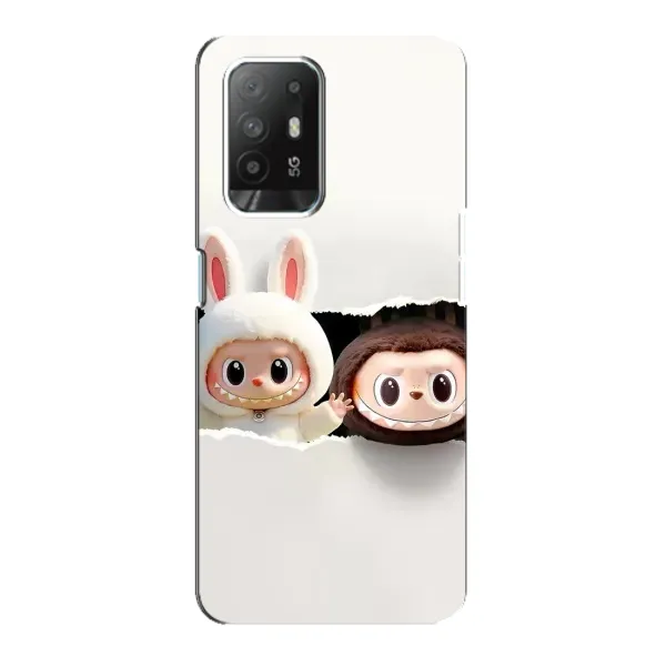 Чохол з принтом «Лабубу» для OPPO Reno 5z