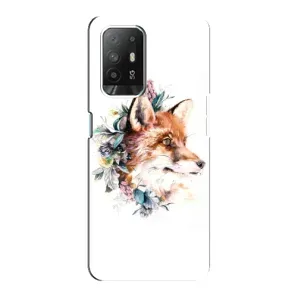 Чохли з картинкою Лисичка для Oppo Reno 5z (VPrint) (Лиса в квітах)