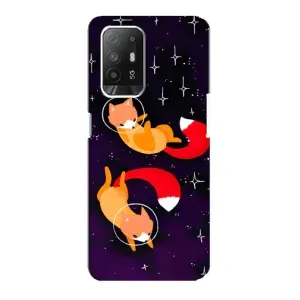 Чохли з картинкою Лисичка для Oppo Reno 5z (VPrint) (Лисички космонавти)