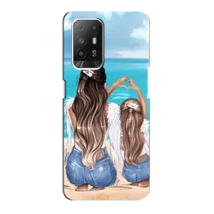 Чохол з друком для Oppo Reno 5z - (Мама з дитинкою) (AlphaPrint) (Мама з донькою)