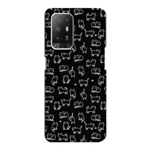 Чохол з принтом для Oppo Reno 5z (AlphaPrint) Модні коти (Маленькі котики)