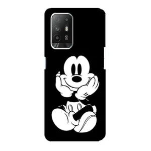 Міккі Маус чохол для Oppo Reno 5z (AlphaPrint - Мультяшні) (Маус на чорному)