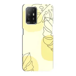 Силконовий чохол з принтом в квітах на Oppo Reno 5z (Жовта монстера арт)