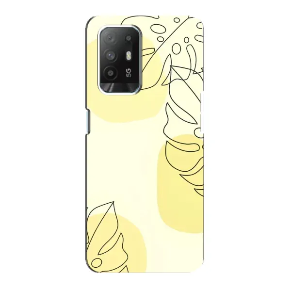 Чехол с принтом «Желтая монстера арт» для OPPO Reno 5z Чехол с принтом «Желтая монстера арт» для OPPO Reno 5z