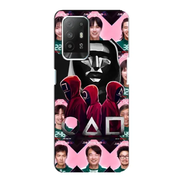Чехол с принтом «Участники Игра кальмара» для OPPO Reno 5z Чехол с принтом «Участники Игра кальмара» для OPPO Reno 5z
