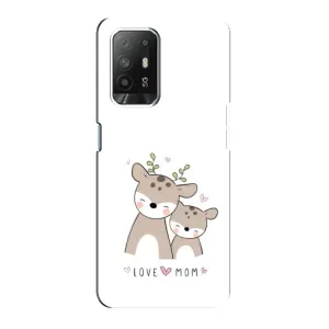 Чехлы для мамы на Oppo Reno 5z (Оленята мама и малыш)