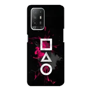 Чохол Гра в кальмара для Oppo Reno 5z (Символи Гра кальмара)