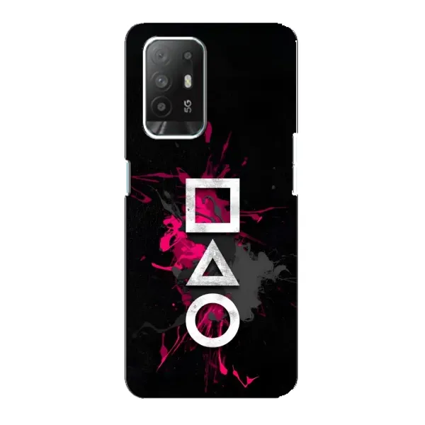 Чехол с принтом «Символы Игра кальмара» для OPPO Reno 5z Чехол с принтом «Символы Игра кальмара» для OPPO Reno 5z