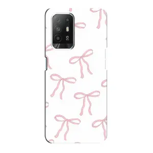 Чохол з бантиками на OPPO Рeнo 5з (Рожеві бантики)
