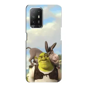 Чохол з мультфільмом Шрек на Oppo Reno 5z (Шрек та Осел)