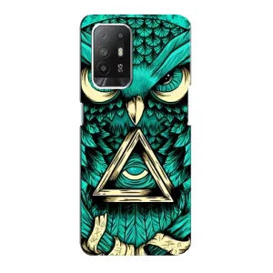 Чохол з пташками на Oppo Reno 5z (VPrint) (Сова з оком)
