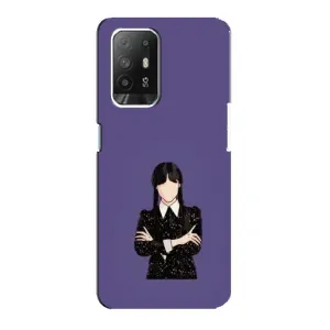 Чохли Венсдей на Oppo Reno 5z Уенсдей (AlphaPrint) (Венздей у чорному)