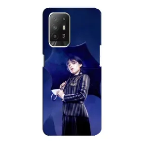 Чохли Венсдей на Oppo Reno 5z Уенсдей (AlphaPrint) (Венздей з парасолькою)