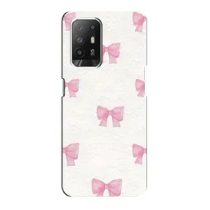 Чохол з бантиками на OPPO Рeнo 5з (Рожеві бантики)