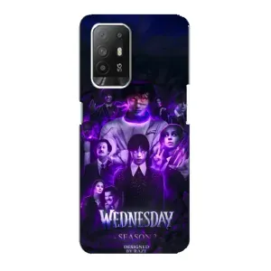 Чохол з дизайном Венздей 2 на Oppo Reno 5z (Фіолетова магія Венздей)