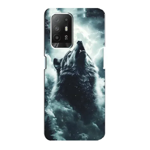 Чохол з принтом «Вовк у хмарах» для OPPO Reno 5z