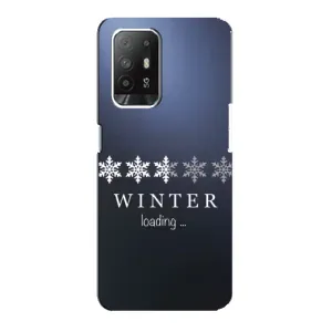 Зимние Чехлы для Оппо Рено 5з - прозрачный фон (Winter loading)