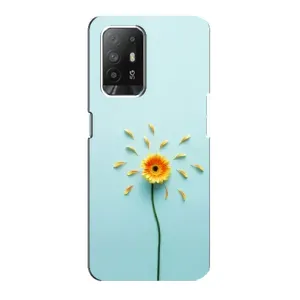 Чохли з квітами для Oppo Reno 5z (VPrint) (Жовта квітка)