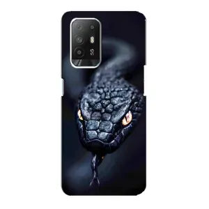 Чохол з картинкою 'Хижаки' для Oppo Reno 5z (Чорна змія)