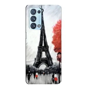 Чохол Ейфелева Вежа Oppo Reno6 Pro Plus 5G - (AlphaPrint) (Вежа в Парижі)