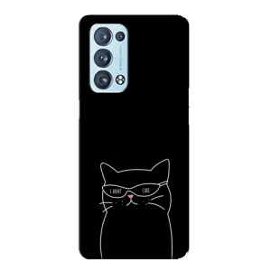 Чохол з принтом «Байдужий кіт» для OPPO Reno6 Pro Plus 5G