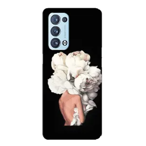 Чехлы (ART) Цветы на Oppo Reno6 Pro Plus 5G (VPrint) (Білі квіти)