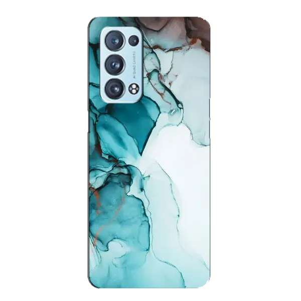 Чехол с принтом «Бирюзовый мрамор» для OPPO Reno6 Pro Plus 5G