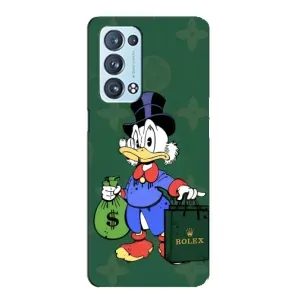 Чехли для Oppo Reno6 Pro Plus 5G - Скрудж МакДак Louis Vuitton (PREMIUMPrint) (Богата Утка)
