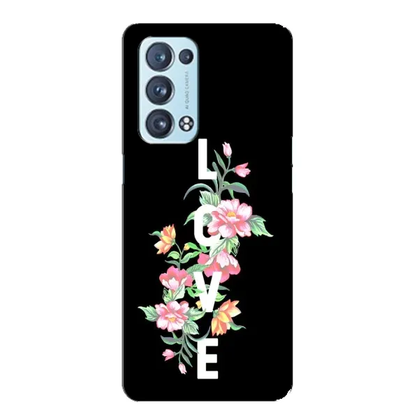 Чехол с принтом «Цветы LOVE» для OPPO Reno6 Pro Plus 5G Чехол с принтом «Цветы LOVE» для OPPO Reno6 Pro Plus 5G