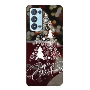 Рождественские Чехлы для Oppo Reno6 Pro Plus 5G (VPrint) (Елочка узорная)