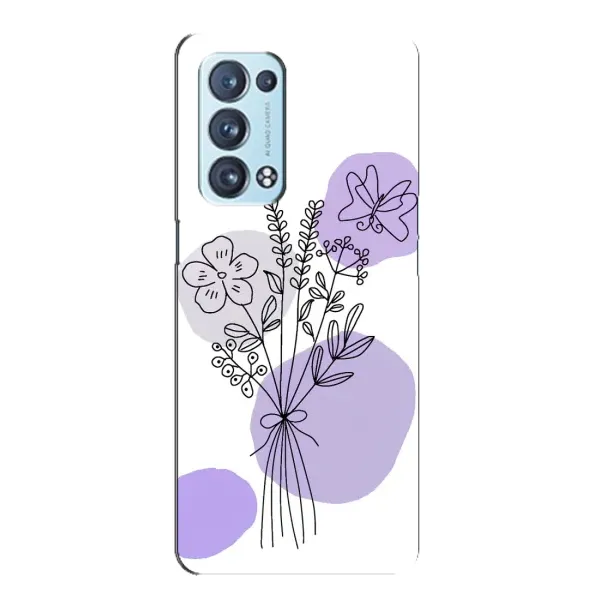 Чехол с принтом «Букет фиолетовая абстракция» для OPPO Reno6 Pro Plus 5G Чехол с принтом «Букет фиолетовая абстракция» для OPPO Reno6 Pro Plus 5G