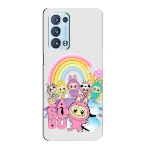 Чохол з Лабубу на Oppo Reno6 Pro Plus 5G (Фон Лабубу)