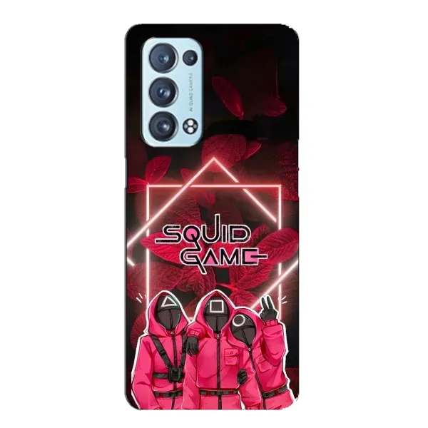 Чохол з принтом «Охоронці Гра кальмара» для OPPO Reno6 Pro Plus 5G Чохол з принтом «Охоронці Гра кальмара» для OPPO Reno6 Pro Plus 5G