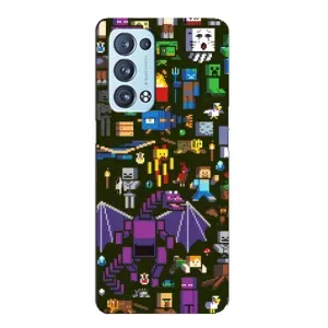 Чохол з принтом «Колаж Майнкрафт» для OPPO Reno6 Pro Plus 5G