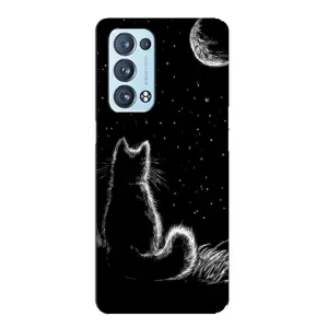 Чехол с принтом для Oppo Reno6 Pro Plus 5G (AlphaPrint) Модные коты