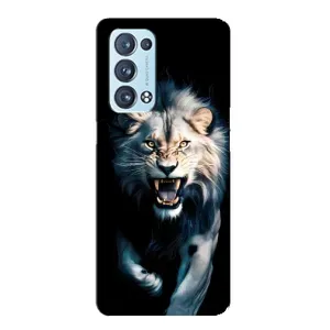 Чехол с картинкой «Хищники» для Oppo Reno6 Pro Plus 5G (Лев в темноте)