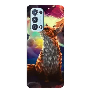 Чехол с принтом «Лисица в космосе» для OPPO Reno6 Pro Plus 5G