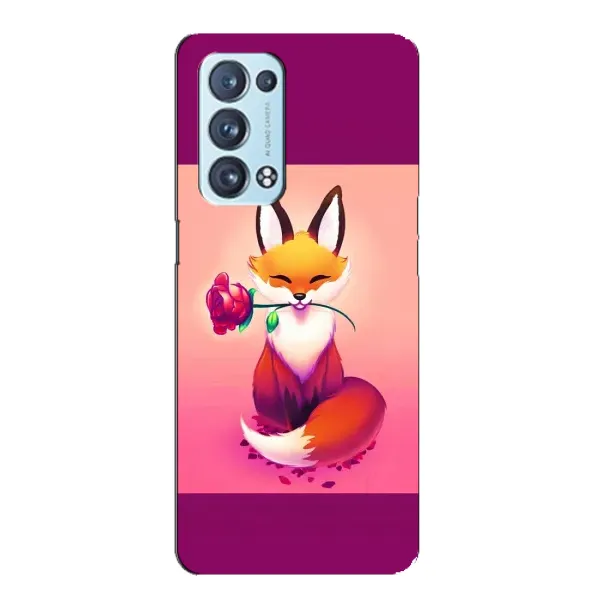 Чехол с принтом «Лисичка с розочкой» для OPPO Reno6 Pro Plus 5G Чехол с принтом «Лисичка с розочкой» для OPPO Reno6 Pro Plus 5G