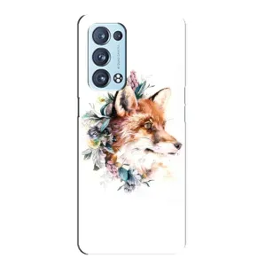 Чехол с принтом «Лисичка в цветочках» для OPPO Reno6 Pro Plus 5G
