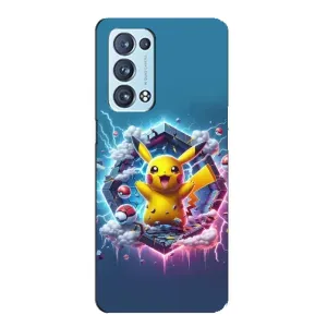 Чохол з Пікачу на Oppo Reno6 Pro Plus 5G (Лого Пікачу)